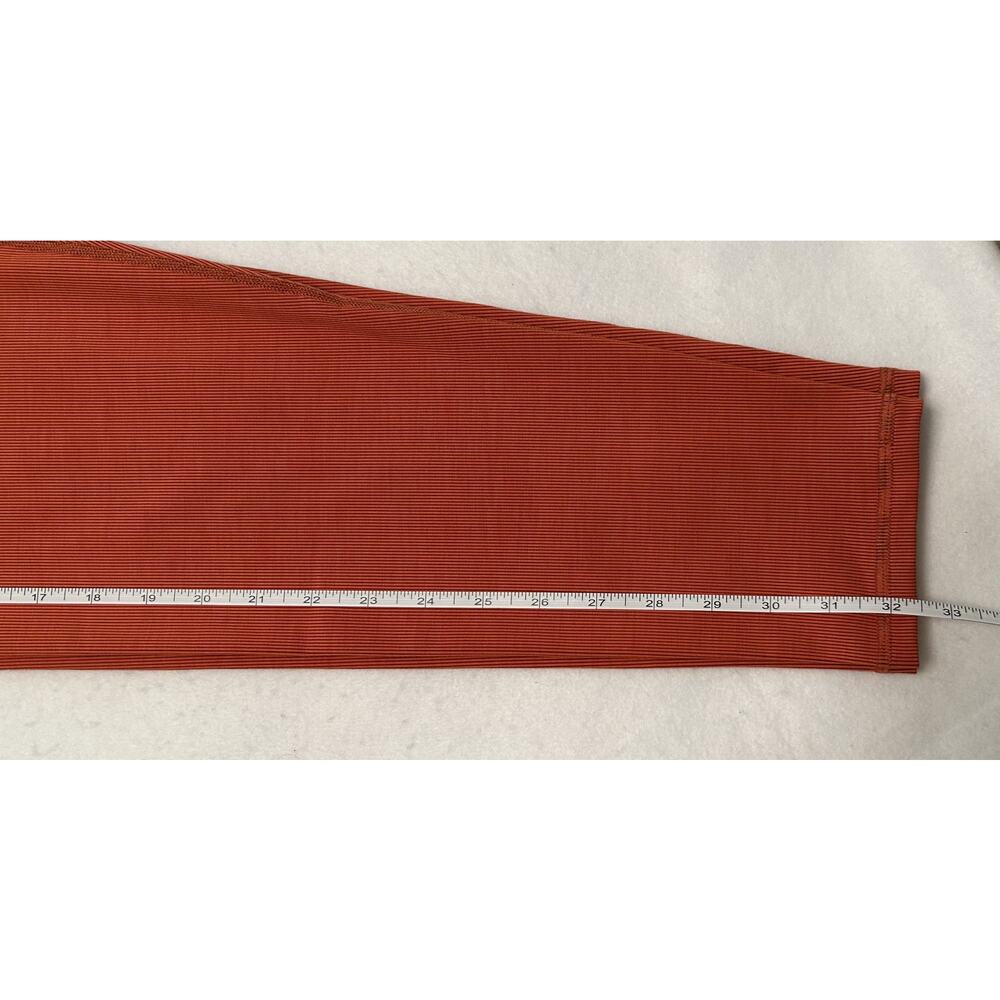 NWT Lezat Eco Active Textured Athletic High Waist Soft Rib Rust Leggings Large - Picture 11 of 11